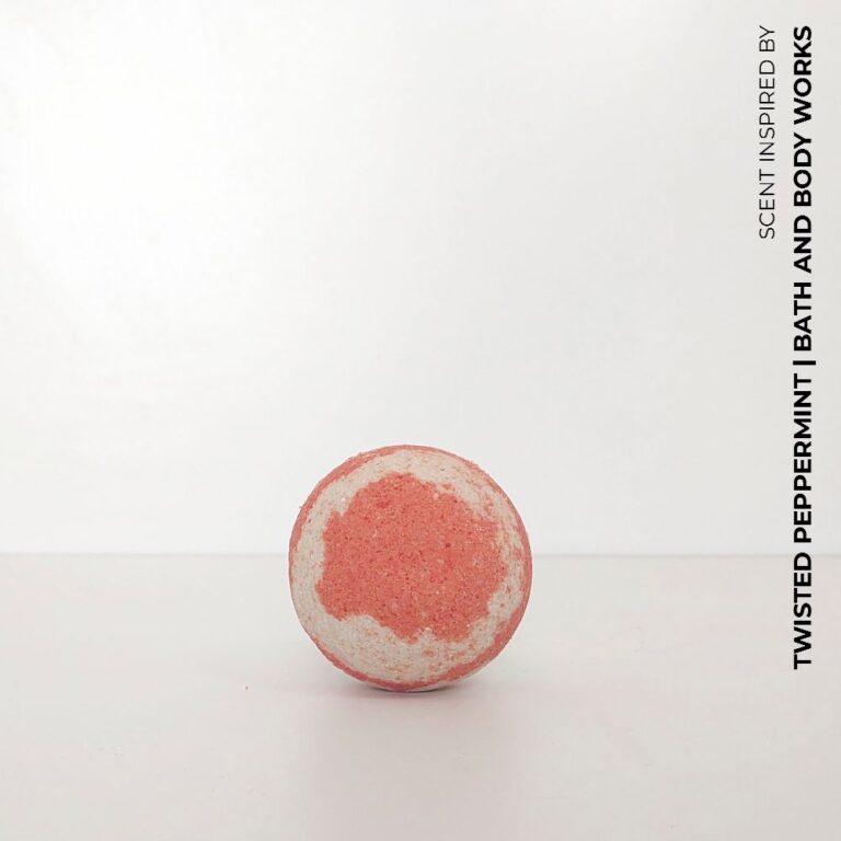 TWISTED CANDY BATH BOMB – Inspired by Twisted Peppermint, Bath & Body Works